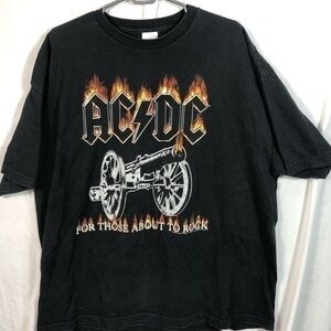 AC/DC Men's For Those About to Rock T-Shirt Sz XL